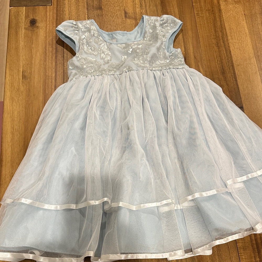 Pippa and Julie Light Blue Kids Dress